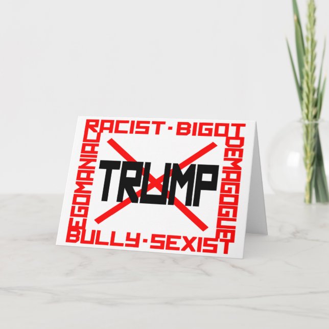 Anti-Trumf noterar kort (Framsida)