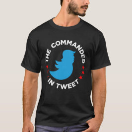 Anti-Trumf T-tröja: "KOMMENDÖRKAPTENEN I TWEET ", Tee