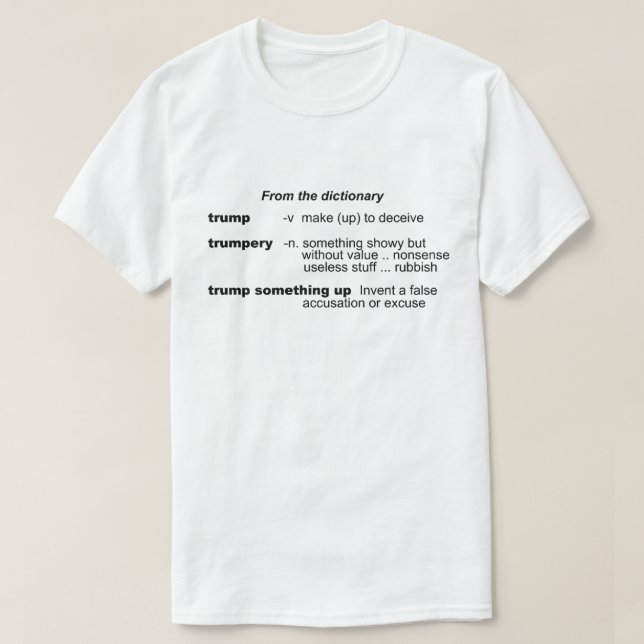 Anti-Trumf utslagsplatsskjorta Tröja (Design framsida)