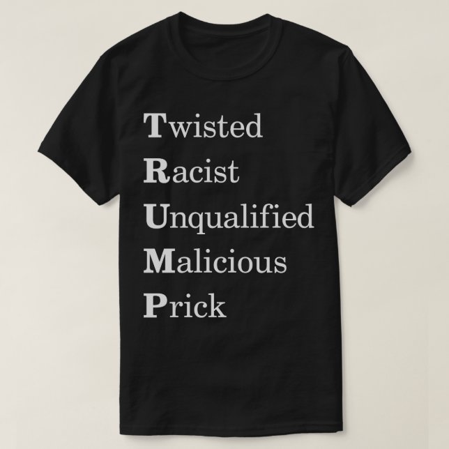 Anti trumfakronym för humor tee (Design framsida)