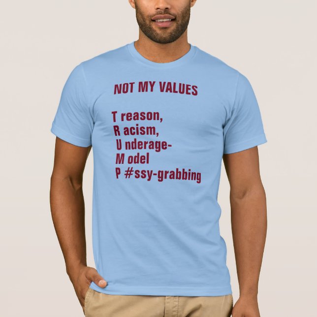 Anti trumfTshirt T Shirt (Framsida)