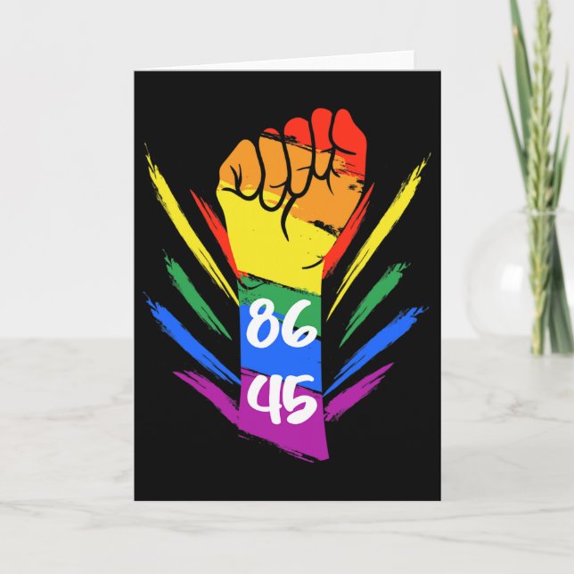 Anti Trump 8645 Lgbtq+  Kort (Framsida)