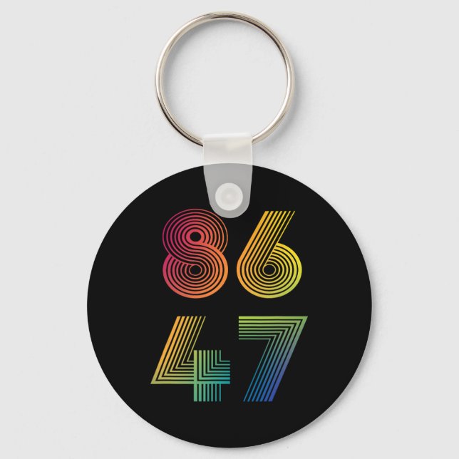 Anti-trump 8647 86 47 Impeach 47 Anti-trump Presid Nyckelring (Framsida)