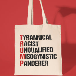 Anti Trump Acrostic FUNNY Politisk Tygkasse