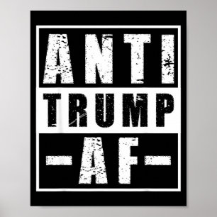 Anti trump af skjorta djärv liberal politisk humor poster