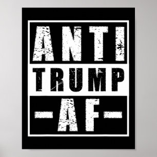 Anti Trump Af Tröja Djärv Liberal Politisk Humor P Poster