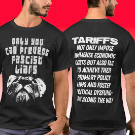 Anti-Trump Anti-Capitalist Politisk Front-Back T Shirt