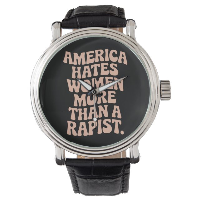 Anti-Trump Anti MAGA Protest Feminist Activist Armbandsur (Framsida)