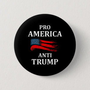 Anti-trump Anti-Trump 2024 American USA flagga Knapp