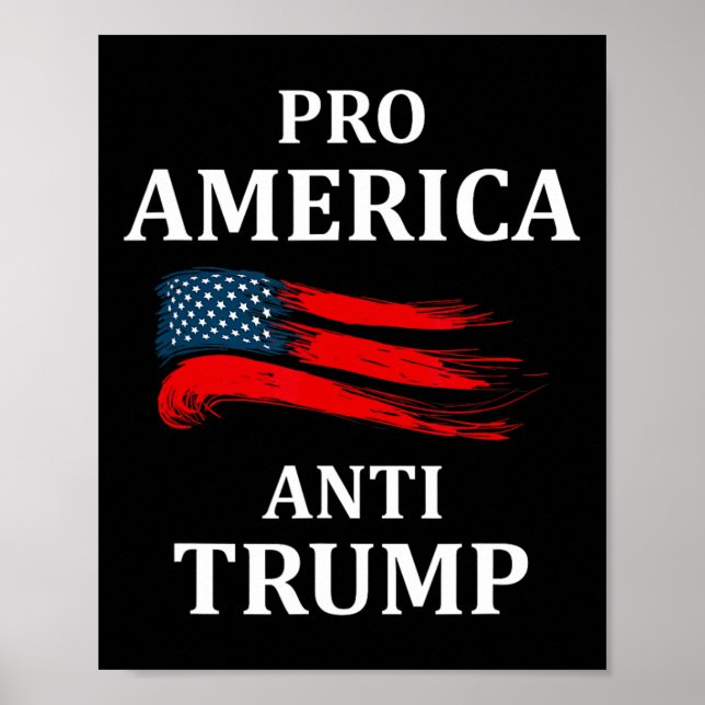 Anti-trump Anti-Trump 2024 American USA flagga Poster (Framsidan)