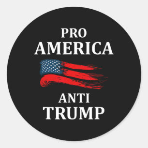 Anti-trump Anti-Trump 2024 American USA flagga Runt Klistermärke