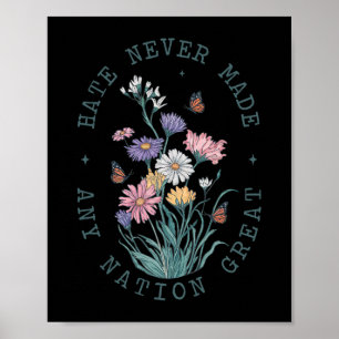 Anti Trump Blommigt Butterflies Demokratipresident Poster