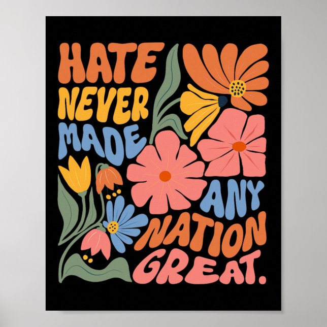 Anti Trump Blommigt-liberalerna Poster (Framsidan)