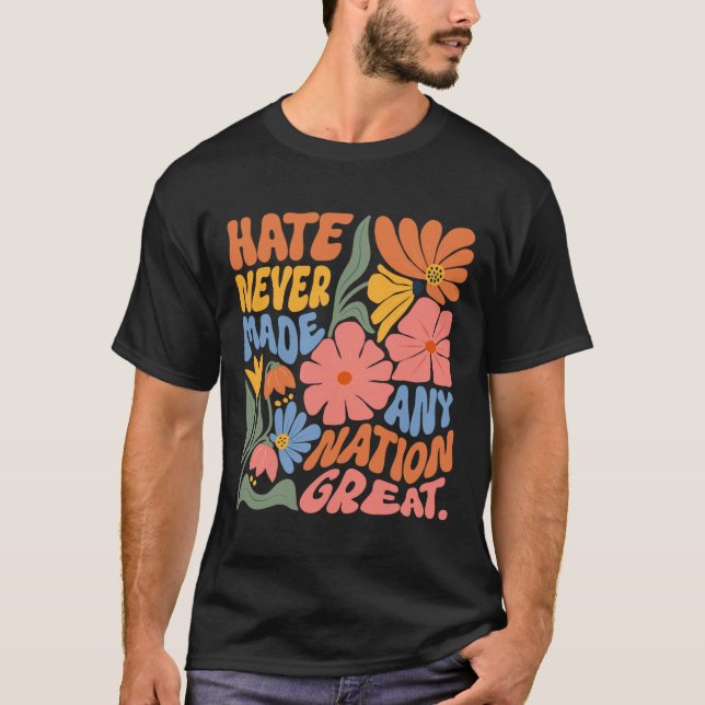 Anti Trump Blommigt-liberalerna T Shirt (Framsida)
