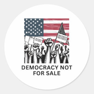 Anti Trump-demokrati säljs inte röstdemonstration  Runt Klistermärke