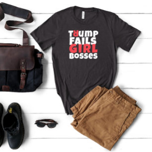 Anti-trump feministisk protestslogan röd svart t shirt