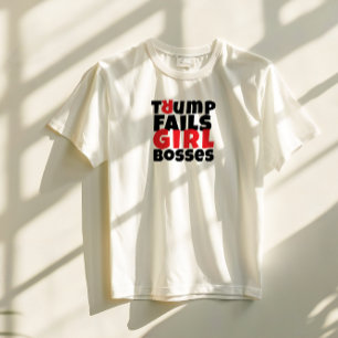 Anti trump feministiskt protestslogan röd svart t shirt