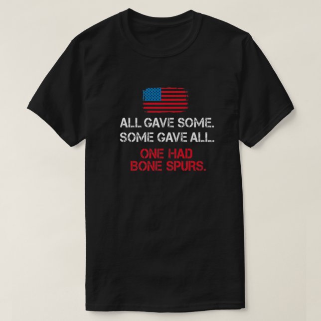 Anti Trump for Veterans Cadet Bone Spurs Draft Dod T Shirt (Design framsida)