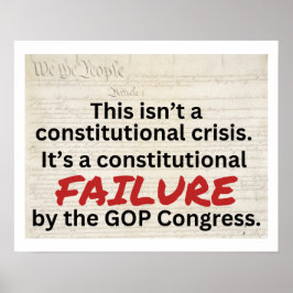 Anti-Trump GOP konstitutionell misslyckandekris Poster