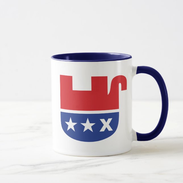 Anti Trump GOP Republikan döda elefant Mugg (Höger)