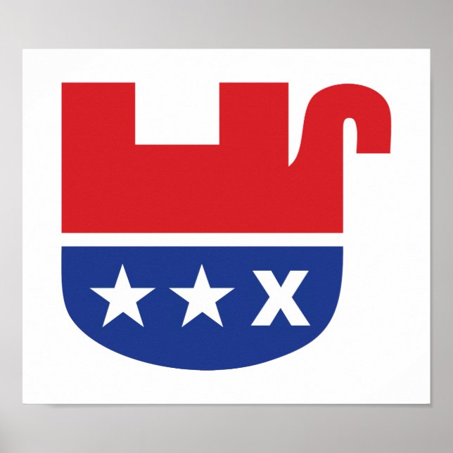 Anti Trump GOP Republikan döda elefant Poster (Framsidan)