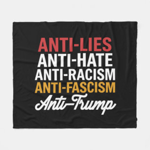 Anti Trump Hat Lögner och Fascism Motstå Anti Trum Fleecefilt
