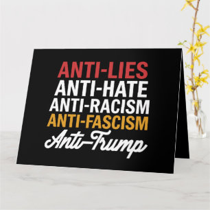 Anti Trump Hat Lögner och Fascism Motstå Anti Trum Kort