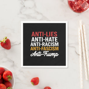 Anti Trump Hat Lögner och Fascism Motstå Anti Trum Pappersservett
