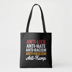Anti Trump Hat Lögner och Fascism Motstå Anti Trum Tygkasse