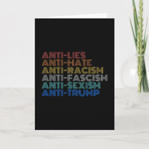 Anti Trump Hat Lögner Rasism Fascism Ism Motstå Kort