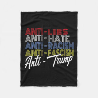 Anti Trump Hate Ligger och fascism Resistent Vote Fleecefilt
