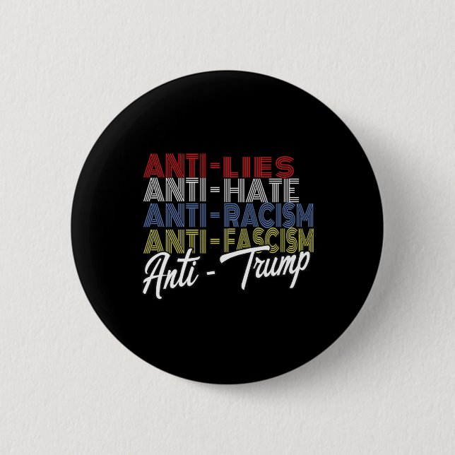 Anti Trump Hate Ligger och fascism Resistent Vote  Knapp (Framsida)