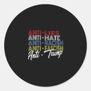 Anti Trump Hatlögner Och Fascism Motstå Röst Nov 5 Runt Klistermärke