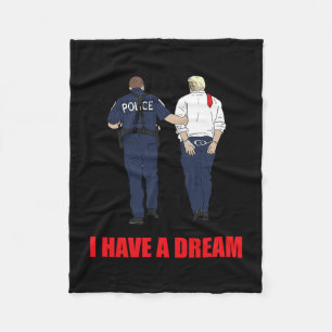 Anti Trump jag har en dröm Polisen arresterar Trum Fleecefilt