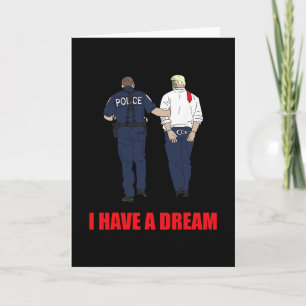 Anti Trump jag har en dröm Polisen arresterar Trum Kort