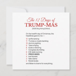 Anti Trump jul Julkort