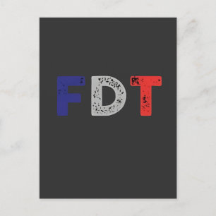 Anti Trump Maga FDT Motstå Demokrati Retro Meddelande Vykort