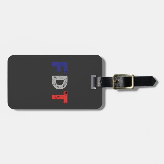 Anti Trump Maga FDT ResistDemocracy Retro Bagagebricka (Horisontell Framsida)