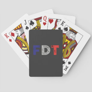 Anti Trump Maga FDT ResistDemocracy Retro Casinokort