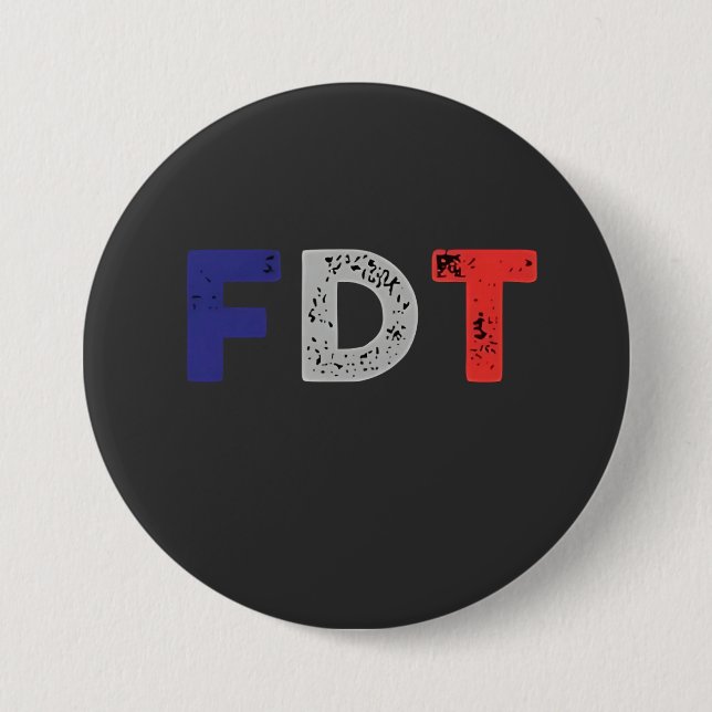 Anti Trump Maga FDT ResistDemocracy Retro Knapp (Framsida)