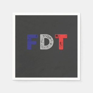 Anti Trump Maga FDT ResistDemocracy Retro Pappersservett