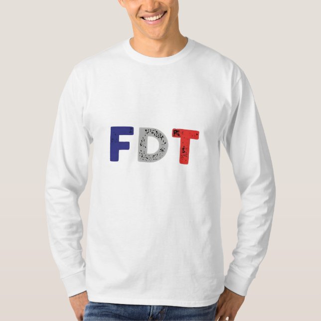 Anti Trump Maga FDT ResistDemocracy Retro T Shirt (Framsida)