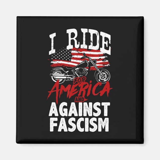 Anti Trump MC Resistera Mot Fascism Protest  Magnet (Framsidan)