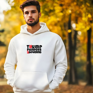 Anti-Trump-meddelande svart rött Hoodie