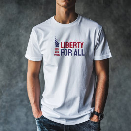 Anti-Trump merch protest flag blue red T-Shirt