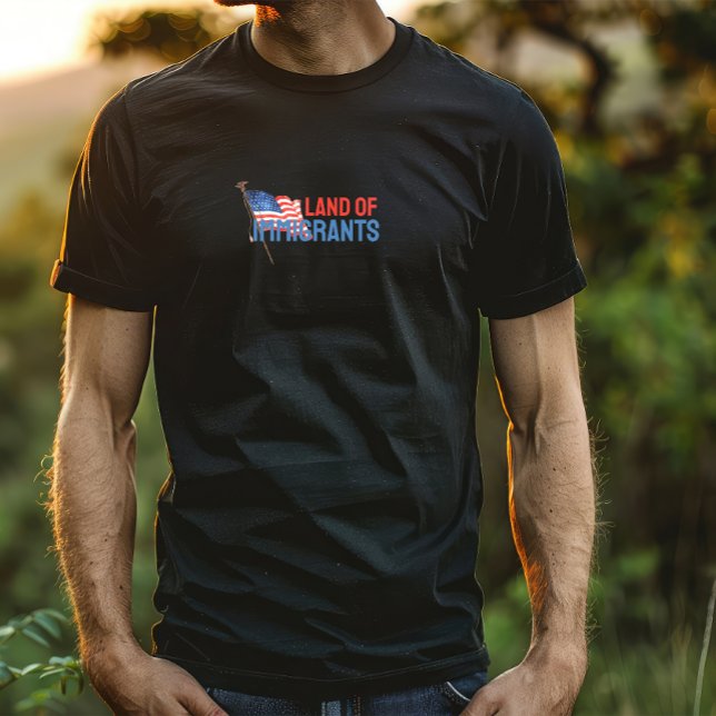Anti-Trump merch protest flag T-Shirt (This T-shirt fearlessly confronts Donald Trump's immigration policies.)