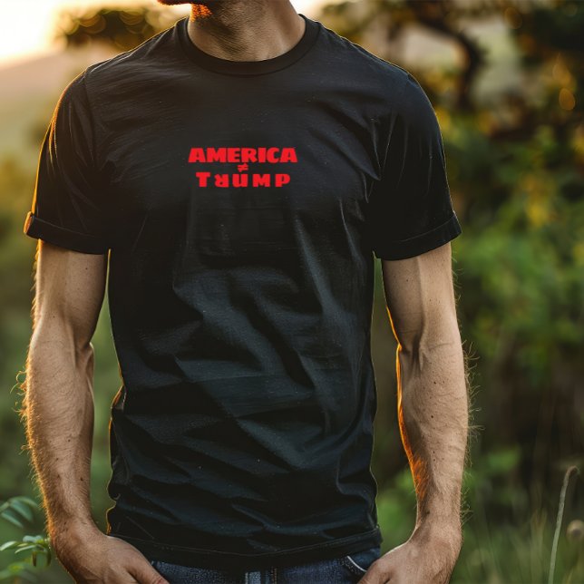 Anti-Trump merch protest red T Shirt (This T-shirt boldly opposes Donald Trump's immigration policies.)