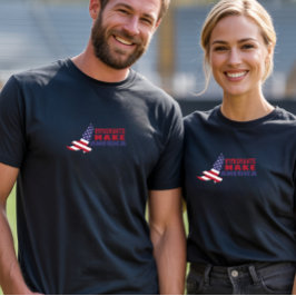Anti-Trump Merch-protestflagga röd blå T-shirt