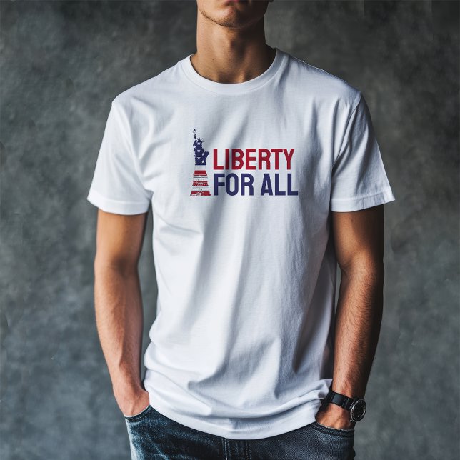 Anti-Trump merchandise protestflagga blå röd T-Shi T Shirt (This T-shirt is a cool way to express your views on immigration policies.)