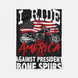 Anti Trump Motorcyklist Motstånd Mot President Ben Fleecefilt